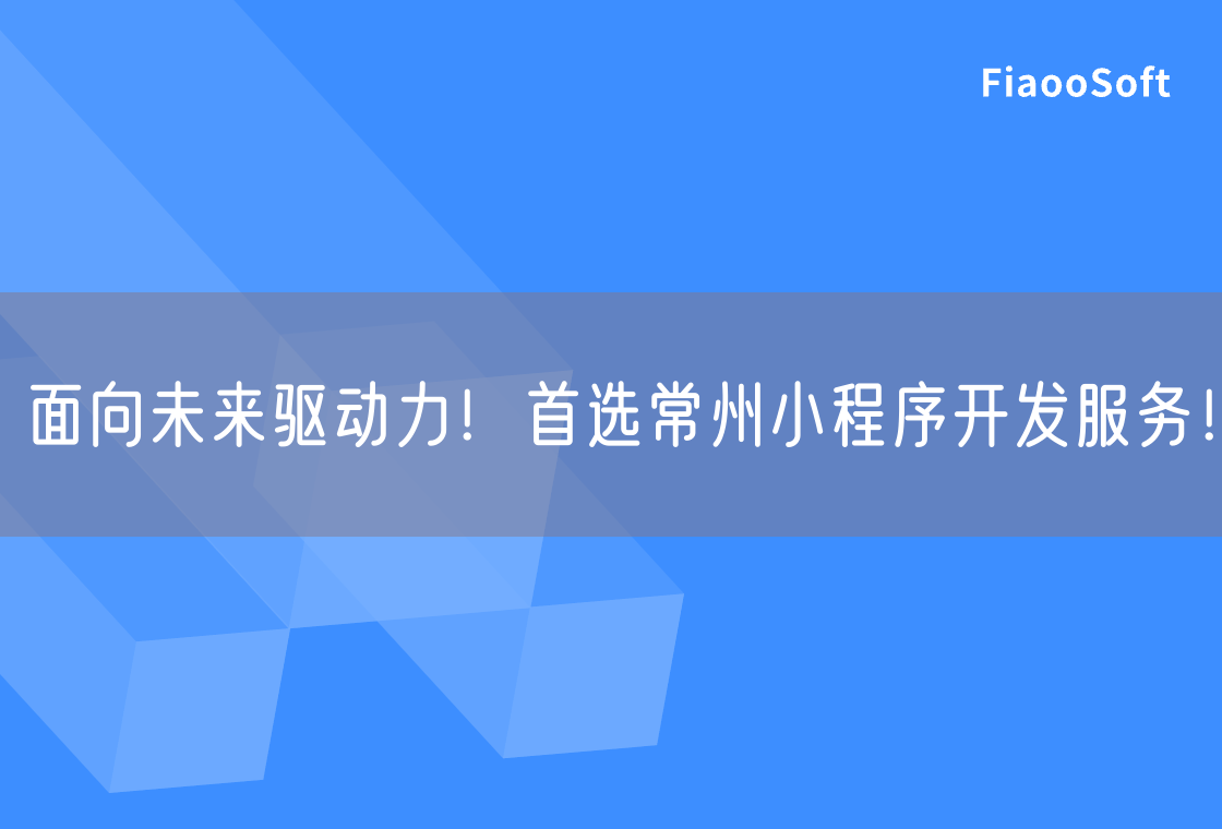 面向未来驱动力！首选常州小程序开发服务！